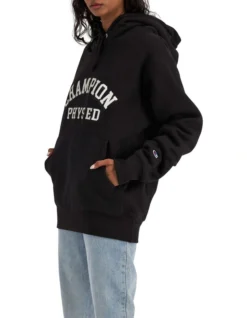 Champion Reverse Weave Collegiate Hoodie In Black -Gant Shop 974658880 6 720x928