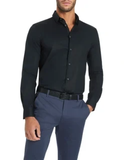 Cooper Stretch Shirt In Black