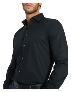 Cooper Stretch Shirt In Black 8 Cooper Stretch Shirt In Black -Gant Shop 977481280 3 720x928