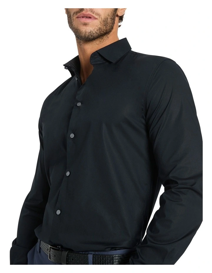 Cooper Stretch Shirt In Black 5 Cooper Stretch Shirt In Black - Image 3