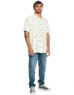 Quiksilver Minimark Short Sleeve Shirt In White -Gant Shop 977988880 6 720x928