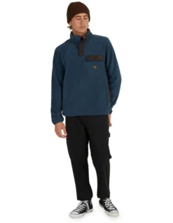 Quiksilver Tempt Half Zip Hoodie In Blue -Gant Shop 977990320 6 720x928