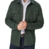 Comfort Shacket In Green -Gant Shop 978386950 1 720x928