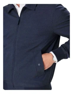 Modern Harrington Jacket In Navy Melange -Gant Shop 978387130 3 720x928