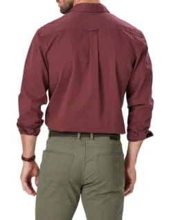 Authentic Twill Long Sleeve Shirt In Wine 8 Authentic Twill Long Sleeve Shirt In Wine -Gant Shop 978391540 3 720x928