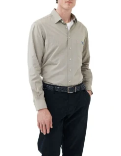 Glenbrook Long Sleeve Sports Fit Shirt In Moss