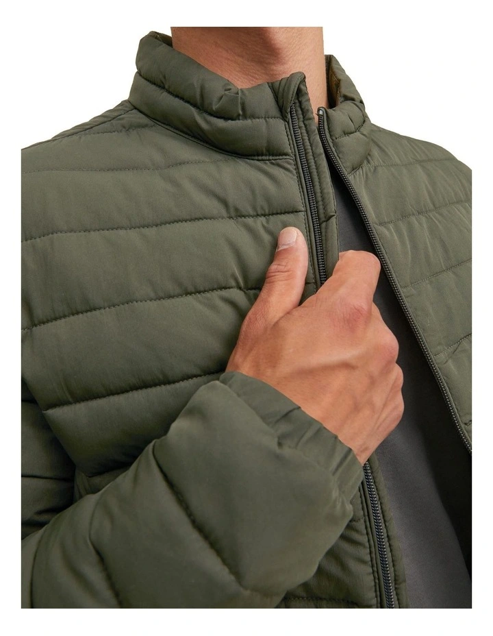 Jack & Jones Recycle Long Sleeve Collar Puffer In Rosin 6 Jack & Jones Recycle Long Sleeve Collar Puffer In Rosin - Image 4