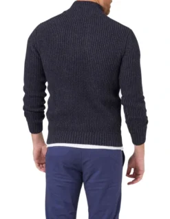 Oscar Button Neck Knit In Navy 11 Oscar Button Neck Knit In Navy -Gant Shop 982705150 5 720x928