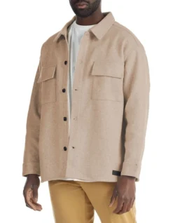 Durant Shacket In Beige -Gant Shop 983290600 2 1 720x928