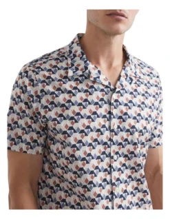 French Connection Geo Camp Collar Classic Fit Shirt -Gant Shop 984876310 4 720x928