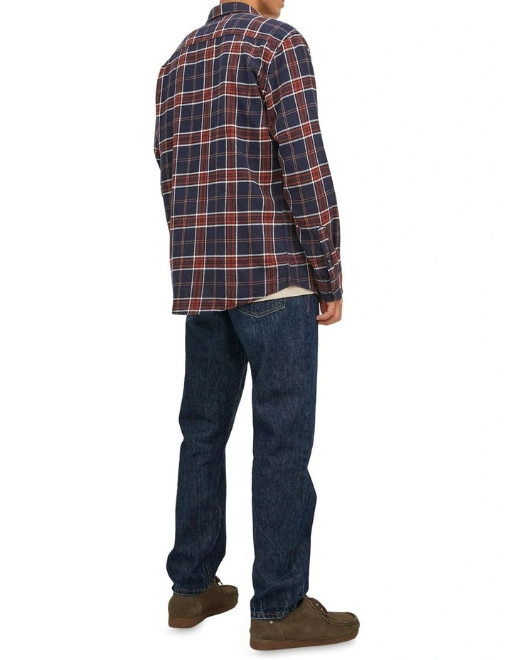 Jack & Jones Classic Long Sleeve Check Shirt In Blue 4 Jack & Jones Classic Long Sleeve Check Shirt In Blue - Image 2