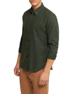 Oxford Portland Cotton Flannel Shirt In Green 9 Oxford Portland Cotton Flannel Shirt In Green -Gant Shop 986205790 2 1 720x928