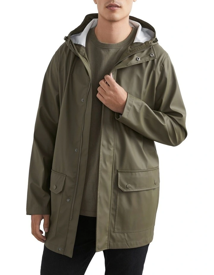 French Connection Raincoat In Green 3 French Connection Raincoat In Green