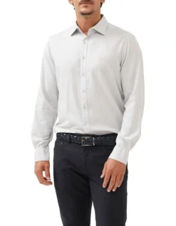 Arbors Track Long Sleeve Shirt In Pebble