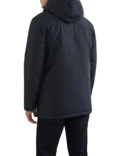 French Connection Water Resistant Parka In Blue -Gant Shop 991621180 3 720x928