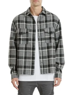 Ruskin Relaxed Overshirt In Charcoal
