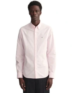 Gant The Oxford Shirt Slim Button Down In Pink