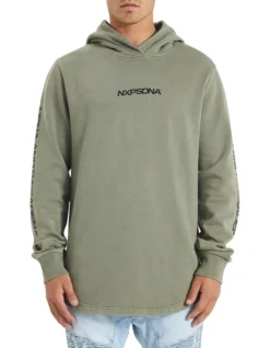 Collingwood Curved Hem Hooded Sweatshirt In Khaki -Gant Shop 992669410 3 720x928