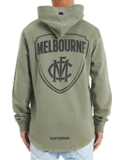 Melbourne Curved Hem Hooded Sweatshirt In Khaki -Gant Shop 992670400 3 720x928