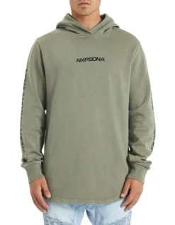 Melbourne Curved Hem Hooded Sweatshirt In Khaki -Gant Shop 992670400 4 720x928